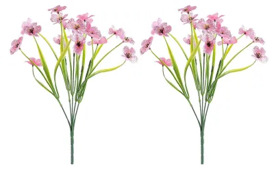 Produktbild von Künstliche Blumen, höhenverstellbar, farbecht, handgefertigt, realistische Seidenblütenblätter, kein Gießen nötig, für sonnenlichttaugliches Blumenarrangement