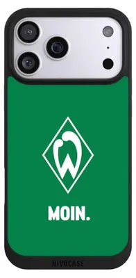 Produktbild von NIVOCASE Handyhülle für Apple iPhone 17 Pro Max  Hülle NIVOpure Case Schwarz Moin Offizielles Lizenzprodukt SV Werder Bremen