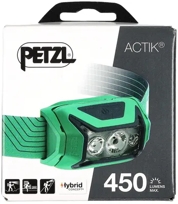 Productafbeelding van Petzl ACTIK - Hoofdlamp - Groen - Bedieningsknoppen - IPX4 - 1 lamp - 2 lumen
