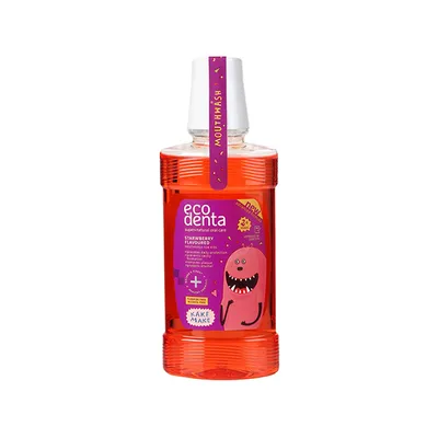 Produktbild von ECODENTA_Mountwask For Kids płyn do płukania jamy ustnej dla dzieci Truskawka 250ml