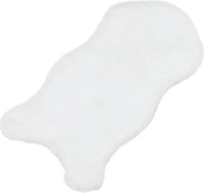 Image de Petite fourrure décorative à poils courts en imitation fourrure en 50 x 25 cm blanc