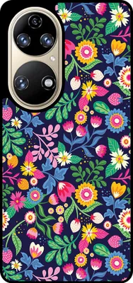 Produktbild von Smartphonica Handytasche Passend für Huawei P50 mit Blumendruck - TPU zurück Abdeckung Fall Blumendesign