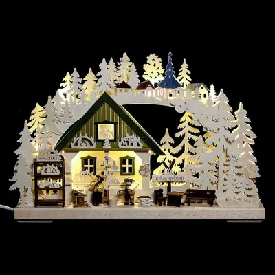 Produktbild von 3D-Schwibbogen Schwibbogenwerkstatt (43x30x7cm) von RATAGS Holzdesign