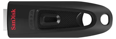 Produktbild von SanDisk Ultra, 64 GB, USB Typ-A, 3.2 Gen 1 (3.1 Gen 1), 100 MB/s, Dia, Schwarz
