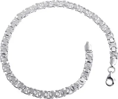 Produktbild von SILBERKETTEN STORE Königskette Armband, flach 4,6mm - 925 Silber, Länge wählbar - 19cm