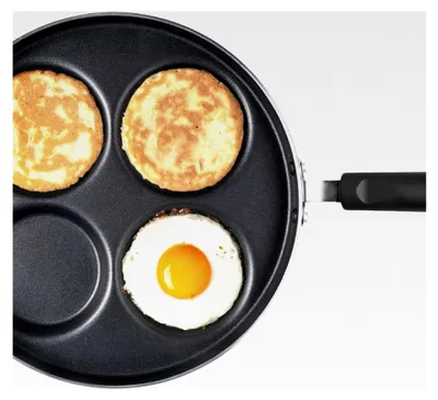 Produktbild von Crêpe-Pfanne Indubasic, für 4 Mini-Crêpes, 26 cm, Aluminium, Antihaftbeschichtung, induktionsgeeignet