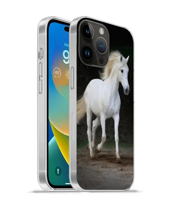 Produktbild von MuchoWow® Handyhülle Schutzhülle Hülle für Apple iPhone 14 Pro - Softcase Pferde - Sand - Dunkel Silikon Softcase Handy Hülle - Umschlag
