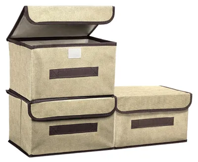 Produktbild von Omgoods – Faltbare Aufbewahrungsboxen mit Deckel und Tragegriffen