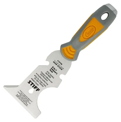 Produktbild von Clauss Spachtel 8-in-1 Malerwerkzeug in Profiqualität, Titanium Bonded Edelstahl