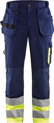 Produktbild von Blakläder High Vis Bundhose 1529 1370 in zwei Farben, Farbe:marineblau/gelb, Größe:146 (C94)