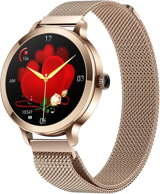 Produktbild von LONGLU Damen Smartwatch mit Bluetooth Anruf, Fitness Uhr mit Herzfrequenz, Schlaf- & Blutdruckmonitor, wasserdicht für iOS & Android