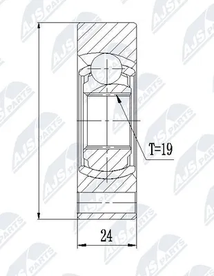 Produktbild von NTY Gelenksatz Antriebswelle Innen für HONDA CR-V II (RD) NPW-HD-013