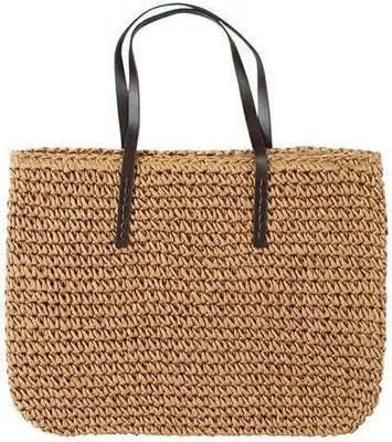 Produktbild von 360Home Geflochtene Tasche Geflochtenes Design Schultertasche Einkaufstasche