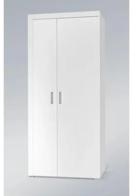 Imagen del producto de Cama SAMBA 1, armario para dormitorio, 1 estante, 2 puertas, color blanco. Armario