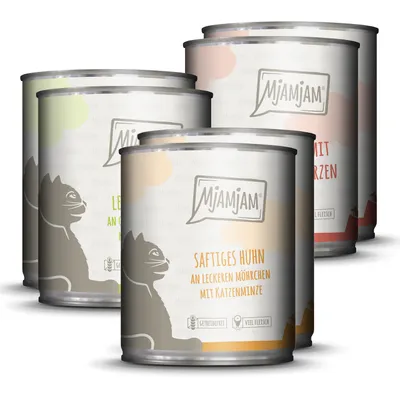 Produktbild von MjAMjAM 6x800g Mixpaket I Nassfutter für Katzen Hauptfutter natur