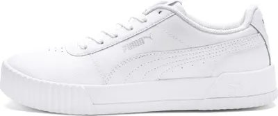 Zdjęcie produktu dla PUMA Carina Leather, Damski, Dorosły, Modne trampki, Biały, Monochromatyczny, Sznurowane zamknięcie