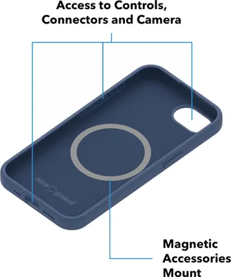 Obrázok produktu pre AlzaGuard silikónové puzdro kompatibilné s Magsafe pro iPhone 16e modrý