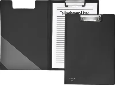 Produktbild von Klemmbrettmappe A4 PP schwarz Packung mit 10 Stück