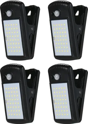 Zdjęcie produktu dla lampy solarne 40 LED do użytku na zewnątrz, lampy z czujnikiem ruchu, lampa zaciskowa, IP65, wodoodporna, do ogrodzenia, tarasu, ściany, garażu, patio