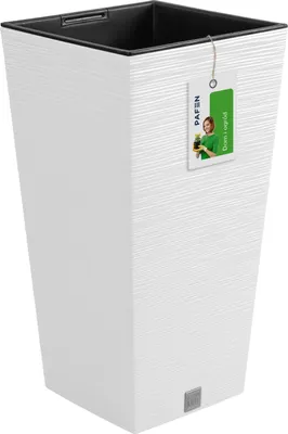 Produktbild von Blumentopf Pflanzkübel FURU Square Balkonkasten Blumenkübel Weiß 91,5 L