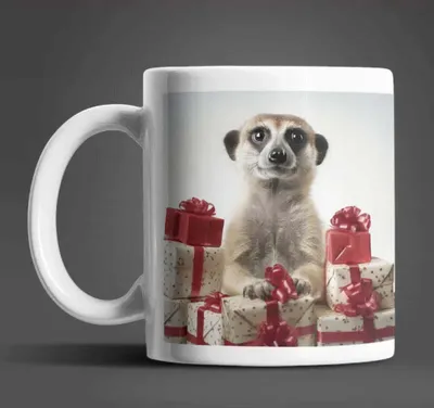 Produktbild von Erdmännchen Geschenke Weihnachten Kaffeetasse Teetasse Tasse Geschenkidee 330 ml – Erdmännchen 02