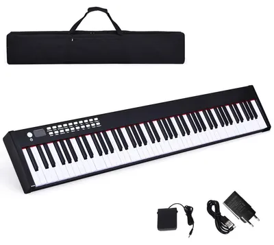 Digitalpiano 88 Tasten, 128 Rhythmen, Bluetooth, schwarz