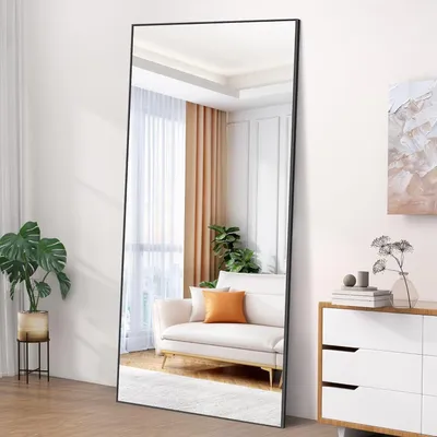 Zdjęcie produktu dla Lustro panoramiczne - Lustro podłogowe - Lustro stojące - Lustro ścienne - Duże lustro - 192 x 85 cm