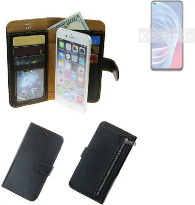 Produktbild von K-S-Trade Schutz Hülle kompatibel mit Oppo A73 5G Klapphülle Case Phone cover Slim Handytasche Handy Hülle schwarz aus Kunstleder (1 Stk)