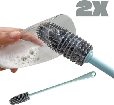 Produktbild von Geschirrbürste 2 Stück Reinigungsbürste für Flaschen Tassen Bürste Scrubber Küchenhelfer Reinigung Werkzeug Haushalt Spülbürste