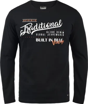 Produktbild von BLEND BHDopper Herren Longsleeve Langarmshirt Shirt mit Print Baumwollmischung Regular fit