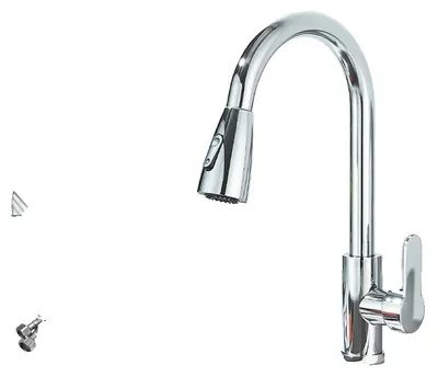 Produktbild von Küchenarmatur, ausziehbare Auslauf, Einhebel, Chrom, Chrom