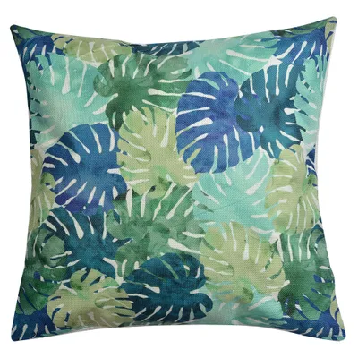 Produktbild von Clayre & Eef Dekokissen 43x43 cm Grün Synthetisch Quadrat Blätter