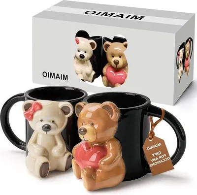 Produktbild von Keramische 3D-Tiermokken 350ml für Kaffee, Tee, Geschenk