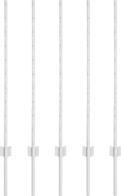 Produktbild von vidaXL Zaunpfosten 5 pcs Silber 100 cm Stahl