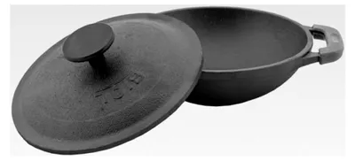 Produktbild von Servierpfanne 14 cm aus emailliertem Gusseisen für Fajitas, BBQ, Omelette, Tapas und Desserts