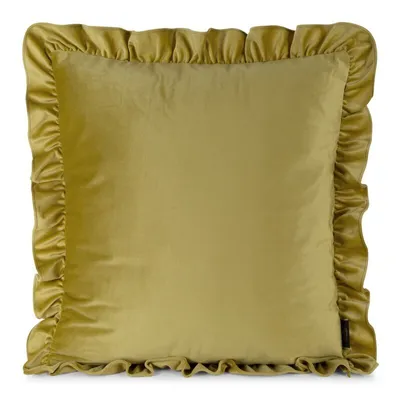 Produktbild von Dekorativer Kissenbezug Sofakissen BRENDA senfgelb gelb 60x60 cm senfgelb gelb Rüsche