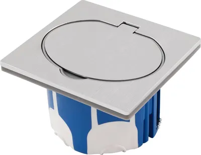 Produktbild von Boden Einbausteckdose, IP44, Edelstahl, 3680W, incl. Gerätedose Winddicht