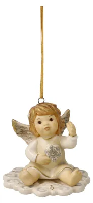 Produktbild von Goebel Engel Auf dem Weg zur Erde, Steingut, Champagner, 6 cm, 41700071