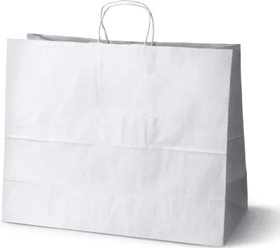 Produktbild von 25er-Set Papiertüten Weiß – Ökologische Catering- & Einkaufstaschen