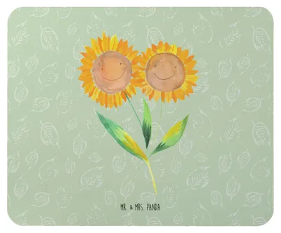 Produktbild von Mr. & Mrs. Panda Mouse Pad Blume Sonnenblume - Blattgrün - Geschenk, Zusammen, Mauspad, Lieblingsmensch, mausteppich, pc, Sonnenblumen, Vertrauen, Garten, laptop