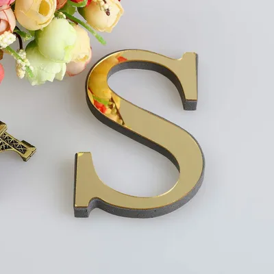 Productafbeelding van Lichtgouden 3D-acrylletters voor de muur