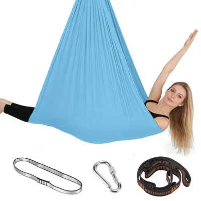 Imagen del producto de Kit de yoga aéreo con hamaca y accesorios para fitness