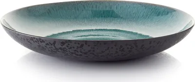 Produktbild von BITZ 821188, Servierschale, Steingut, Schwarz, Grün, Rund, 40 cm