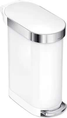 Image de Poubelle fine, 45 L, blanche - Simplehuman
