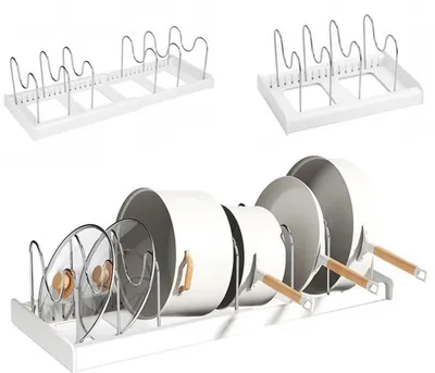 Produktbild von Unyqoos Verstellbarer und multifunktionaler® Deckelhalter für die Küchenorganisation