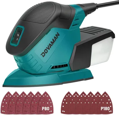 Deltaschleifer 130 W, 12000 U/min, 12 Schleifblätter, kompakt