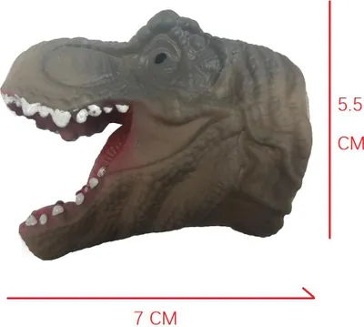 Zdjęcie produktu dla Dzieci Silikon Śmieszna lalka symulacja Puppet Mold Finger Zabawki Szary Tyrannosaurus Rex