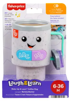 Produktbild von Fisher-Price Laugh & Learn Lern- und Spielspaß Barista-Becher musikalisches Spielzeug für Babys, mehrsprachige Version, 0,5 Jahr(e), Mit Ton, Batterien erforderlich, LR44, Kunststoff, Mehrfarbig