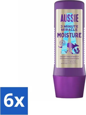 Image de Aussie - Masque capillaire - 3 Minute Miracle Moisture - Intensif - Vegan Care - 225 ml - Advantage Pack - 6 pièces