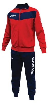 Produktbild von Givova - "Tuta Visa" Trainingsanzug für Herren MR78061 (M) (Rot/Marineblau)